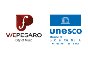 Logo Pesaro Città della Musica - Città Creativa UNESCO